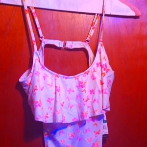 New Cute Butterflys Woman Polo  1 peice Swimsuit